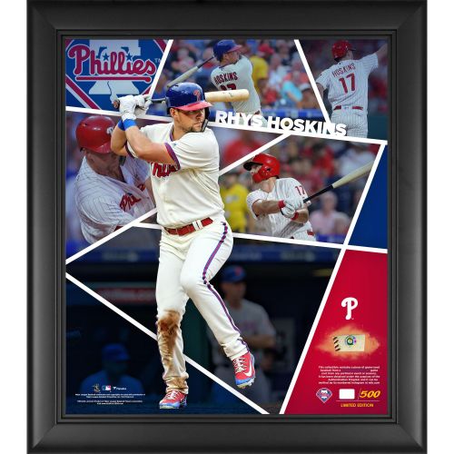  Rhys Hoskins Philadelphia Phillies 15 x 17 Impact Player Collage with a Piece of Game-Used Baseball - Limited Edition of 500 - Fanatics Authentic Certified