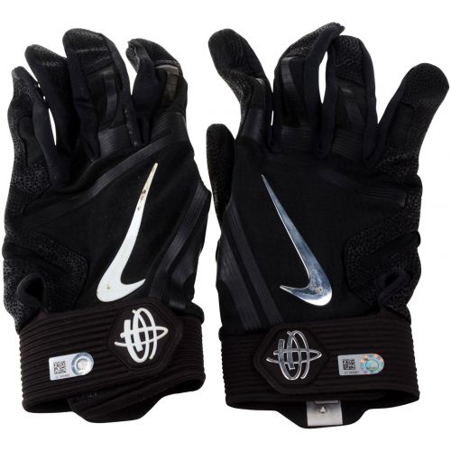  Charlie Blackmon Colorado Rockies Game-Used Black Batting Gloves vs. Washington Nationals on September 9, 2018 - Size 2XL - Fanatics Authentic Certified