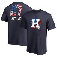 Youth Houston Astros Jose Altuve Fanatics Branded Navy 2018 Memorial Day Banner Wave Player T-Shirt