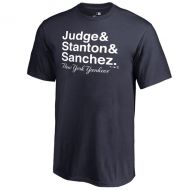 Youth New York Yankees Aaron Judge, Giancarlo Stanton & Gary Sanchez Fanatics Branded Navy Hometown Collection Trio T-Shirt