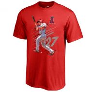 Youth Los Angeles Angels Mike Trout Fanatics Branded Red Fade Away T-Shirt
