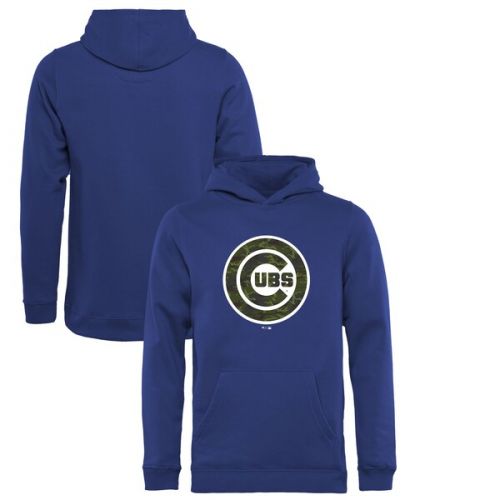  Youth Chicago Cubs Fanatics Branded Royal Memorial Wordmark Pullover Hoodie
