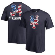 Youth New York Mets Noah Syndergaard Fanatics Branded Navy Memorial Day Banner Wave Name & Number T-Shirt