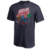 Youth Cleveland Indians Fanatics Branded Navy Marvel Avengers Assemble T-Shirt