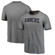 Arizona Diamondbacks Fanatics Branded Refresh Ringer Team Wordmark T-Shirt  Heathered Gray