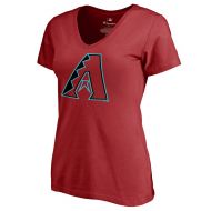 Fanatics Branded Arizona Diamondbacks Women's Team Color Primary Logo V-Neck T-Shirt - Red