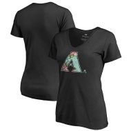 Arizona Diamondbacks Fanatics Branded Women's Lovely V-Neck T-Shirt - Black