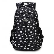 Fanci Teenager Girls Love Heart Print Backpack School Student Laptop Book Bag