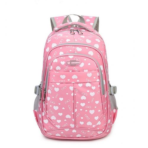  Fanci Teenager Girls Love Heart Print Backpack School Student Laptop Book Bag