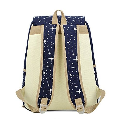  Fanci Teenager Girls Backpack Canvas Rucksack School Book Bag with Pencil Case