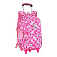 Fanci Geometric Figure Kids Rolling School Backpack Trolley Carry on Luggage