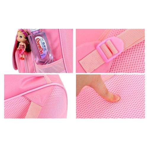  Fanci 2Pcs Bowknot Waterproof Nylon Elementary School Bookbag for Girls Primary School Backpack Set with Lunch Kit