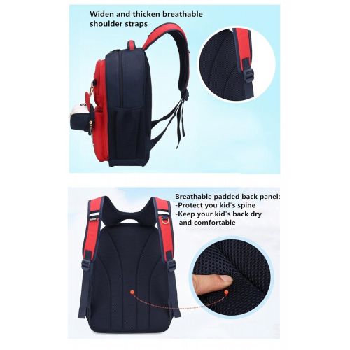  Fanci Baseball Cap Primary School Backpack for Teens Boys Elementary School Bookbag with Coin Purse