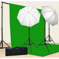 Fancierstudio Chromakey Green Screen Kit 800w Photo Video Lighting Kit 10x12 feet Green Screen and Backdrop Support System Included Ul15 10x12 Green By Fancier U15 10x12 Green