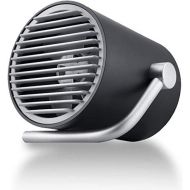 Fancii Kleiner USB Ventilator Ultra Leise - Mini Tischventilator Luefter mit Doppelturboblattern fuer den Schreibtisch, Zuhause, Buero und Zimmer (Schwarz)