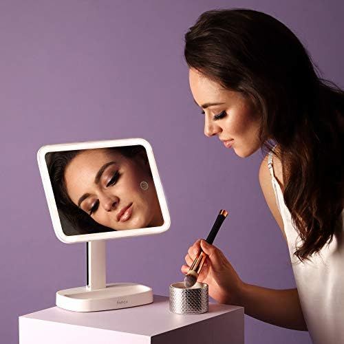  Fancii LED Makeup Vanity Mirror with 3 Light Setting and 15x Magnifying Mirror - Choose Between Soft Warm, Natural Daylight, or Neutral White Lights - Dimmable Countertop Cosmetic