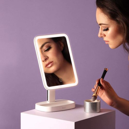  Fancii LED Makeup Vanity Mirror with 3 Light Setting and 15x Magnifying Mirror - Choose Between Soft Warm, Natural Daylight, or Neutral White Lights - Dimmable Countertop Cosmetic