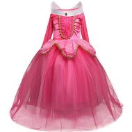 Fancy Dress, Girls Princess Belle Costumes Princess Dress Up Halloween Costume Dress for Gilrls Age 4-9 Year (4 Years)