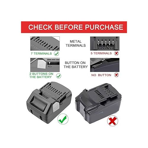  Fancy Buying [2Pack] 18V 5.5Ah Replacement Lithium-ion Battery for Hitachi BSL1830 BSL1815X EB1814SL DS18DSAL 33055 330067 330068 330139 330557 Drill Cordless Tool