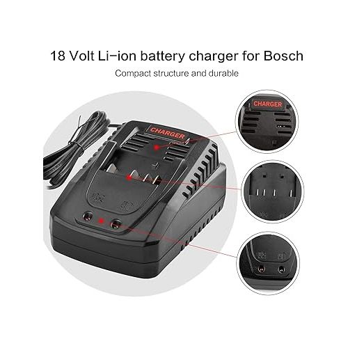  Fancy Buying BC660 BC1880 Battery Charger for Bosch 14.4V-18V Lithium Battery BAT609 BAT609G BAT618 BAT618G BAT619 BAT619G BAT622 BAT620-2PK SKC181-202L