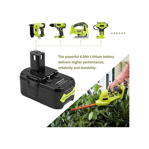  Fancy Buying 6000mAh 18V Lithium Replacement Battery for Ryobi 18V Lithium Battery P102 P103 P104 P105 P107 P108 P109,Battery for Ryobi ONE+ Cordless Tool