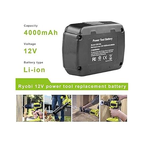  Fancy Buying 12v 4000mah Battery Compatible with Ryobi Cb120l Bs12ca Bid-1201 130503001 130503005 for Ryobi 12v Battery