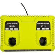 Fancy Buying 2Port P117 Dual Chemistry 18V Replacement Battery Charger for Ryobi 18V Battery ONE+ P117 P118 for Ryobi 18V Max Lithium NiCd Battery P100 P102 P103 P105 P107 P108 Ryobi Fast Charger