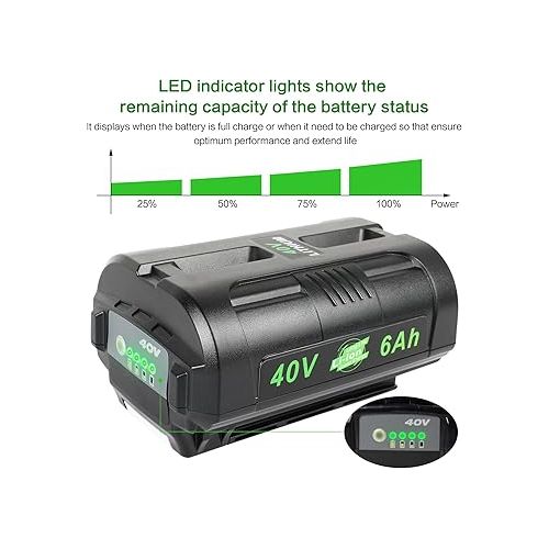  Fancy Buying 40V 6000mAh Replacement Battery for Ryobi 40V Battey OP4050A OP4015 OP4026 OP40201 OP40261 OP4030 OP40301 OP4040 OP40401 OP4050 OP40501 OP40601(2 Pack)