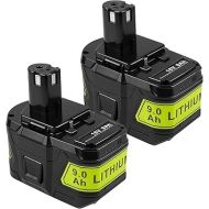 Fancy Buying 9.0 Ah Battery for Ryobi 18V Battery for Ryobi ONE+P102 P103 P105 P107 P108 P109 P122 Cordless Tool Battery [2Pack] (2 Pack)