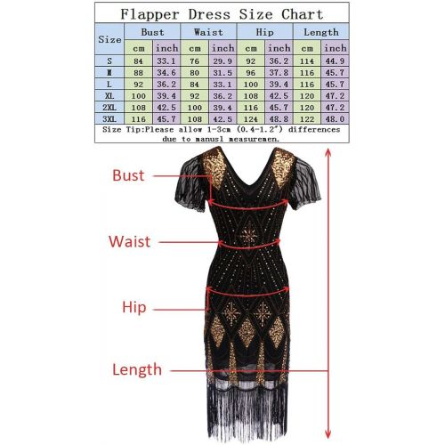  할로윈 용품Fancy Clothing Womens 1920s Gatsby Inspired Sequin Beads Long Fringe Flapper Dress w/Accessories Set