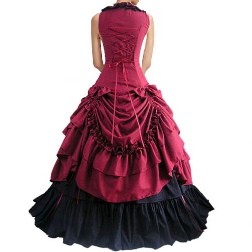  Fancy Dress Store Partiss Womens Sleeveless Bowknot Ballgown Gothic Dress