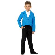 Fancy Me Girls Boys Blue Showman Tailcoat Long Jacket Magician Musical TV Film Movie Circus Ringmaster World Book Day Week Fancy Dress Costume Outfit Coat (7-9 Years)
