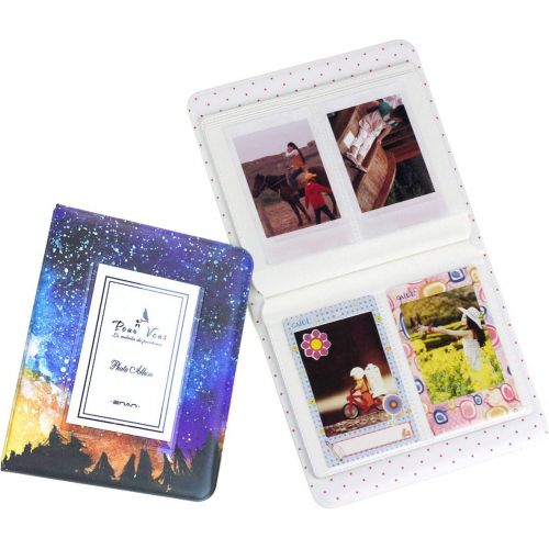  Fancyme 64 Pockets 3 Inch Mini Film Photo Album Compatible with Fujifilm Instax Mini 11 9 8 7s 90 70 LiPlay Instant Camera LINK Phone Printer Photo Book Name Card Holder (Starry Sky)
