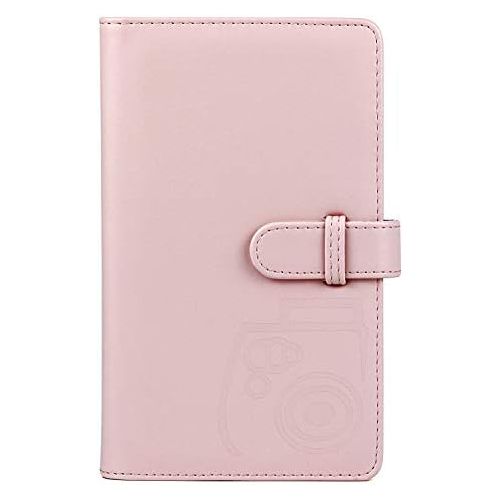  Fancyme 96 Pockets Mini Film Photo Album Book for Fujifilm Instax Mini LiPlay 9 8 7s 70 90 Link Instant Camera 3 Inch Polaroid Picture Name Card Holder (Light Pink)