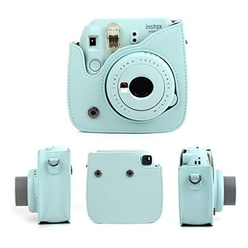  Fancyme PU Leather Camera Case Compatible with Fujifilm Instax Mini 11 9 8 Instant Film Camera with Adjustable Shoulder Strap Bag Protective Cover