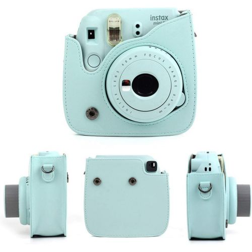  Fancyme PU Leather Camera Case Compatible with Fujifilm Instax Mini 11 9 8 Instant Film Camera with Adjustable Shoulder Strap Bag Protective Cover