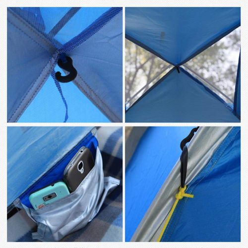  Fancystar Pop-up Tent Automatic Instant Portable 3-4 Persons Waterproof Tent Outdoor Camping Backpacking Hiking Beach Portable Shelter Tent, 210 x 210 x 130 cm