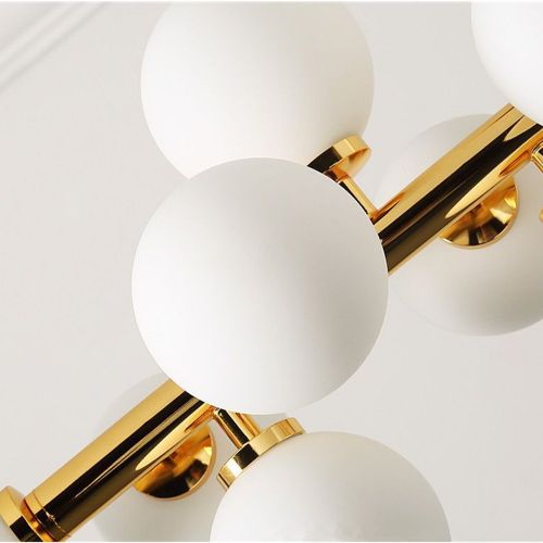  Fandian Post-Modern Ceiling Light LED Chandelier Pendant Lamp, DNA Shaped with G4 LED Kits (Bright Gold)