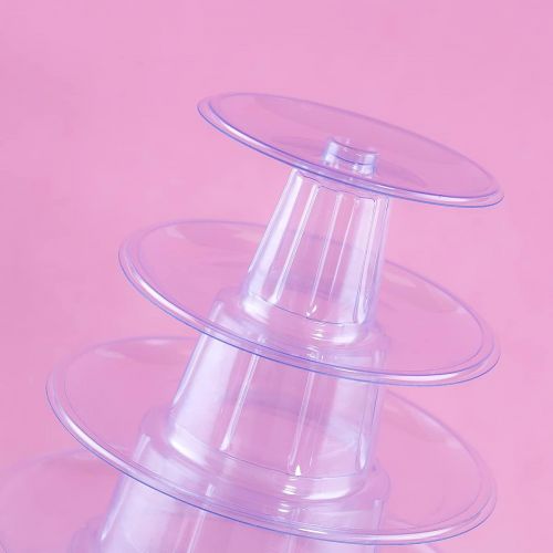  Fangfang 6 Tier Cupcake Holder Stand,Round Macaron Tower Stand,Clear Acrylic Cupcake Display Riser,Cake Display Rack for Wedding Birthday Party Decor