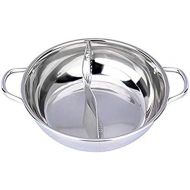 Fangfeen Dual Sided Edelstahl Hot Pot Holloware Shabu Shabu Shabu Shabu Yuanyang Pot Yin Yang Chafing Dish Kochgeschirr