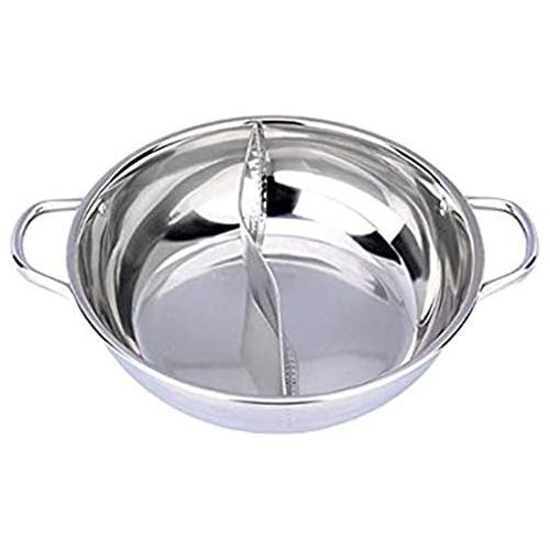  Fangfeen Dual Sided Edelstahl Hot Pot Holloware Shabu Shabu Shabu Shabu Yuanyang Pot Yin Yang Chafing Dish Kochgeschirr