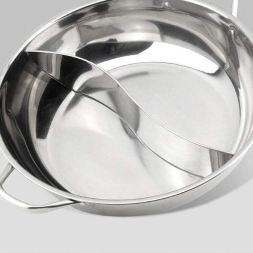  Fangfeen Dual Sided Edelstahl Hot Pot Holloware Shabu Shabu Shabu Shabu Yuanyang Pot Yin Yang Chafing Dish Kochgeschirr