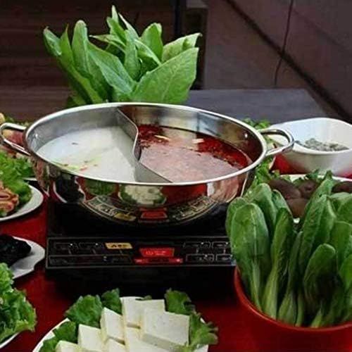  Fangfeen Dual Sided Edelstahl Hot Pot Holloware Shabu Shabu Shabu Shabu Yuanyang Pot Yin Yang Chafing Dish Kochgeschirr