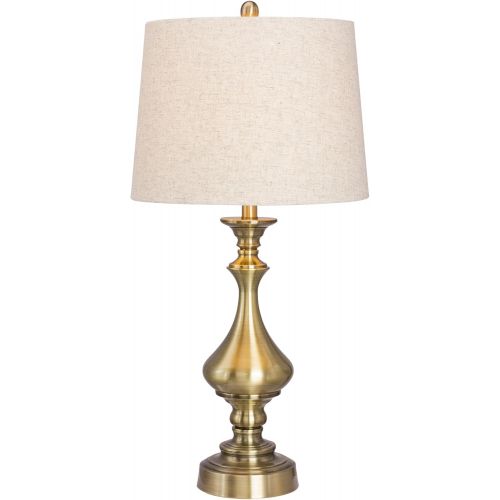  Fangio Lighting W-1497AB Table Lamp, 30.5, Antique Brass