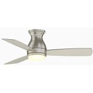 Fanimation Hugh Indoor/Outdoor Ceiling Fan with Blades and LED Light Kit 44 inch - Brushed Nickel