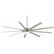 Fanimation Odyn - 84 inch - Brushed Nickel with Brushed Nickel Blades with LED Light Kit and Remote - Wet Rated - 220V - FPD8148BN-220