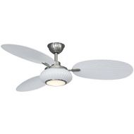 Fanimation Palma - 56 inch - Matte White with Brushed Nickel Accents and LED Light Kit with Wall Control - FP6258BNMW