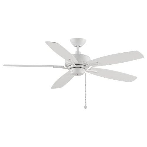  Fanimation Aire Deluxe - 52 inch - Matte White with Matte White Blades and Pull-Chain - FP6284MW