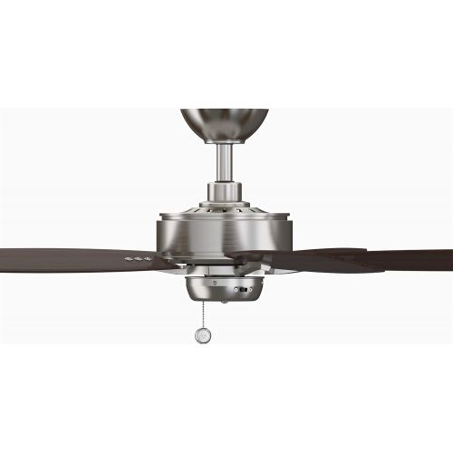  Fanimation Aire Deluxe - 52 inch - Brushed Nickel with CherryDark Walnut Reversible Blades and Pull-Chain - FP6284BN