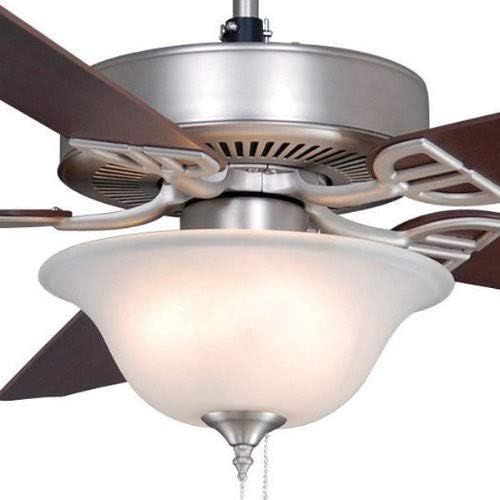  Fanimation Aire Decor - 52 inch - Satin Nickel with Glass Bowl Light Kit with Pull-Chain - BP220SN1